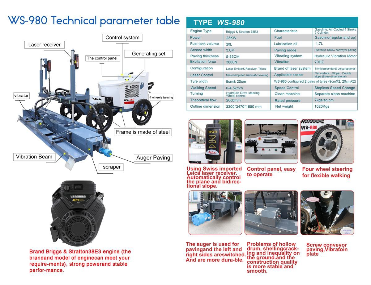 WS-980 Technical parameter table WS-980 Technical parameter table