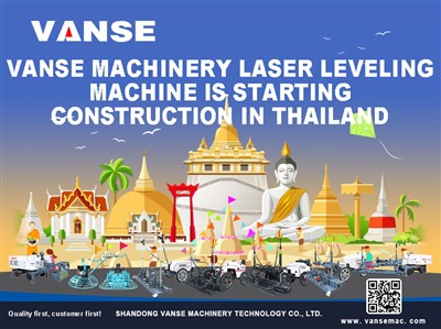 La machine de nivellement laser Vanse Machinery commence sa construction en T...