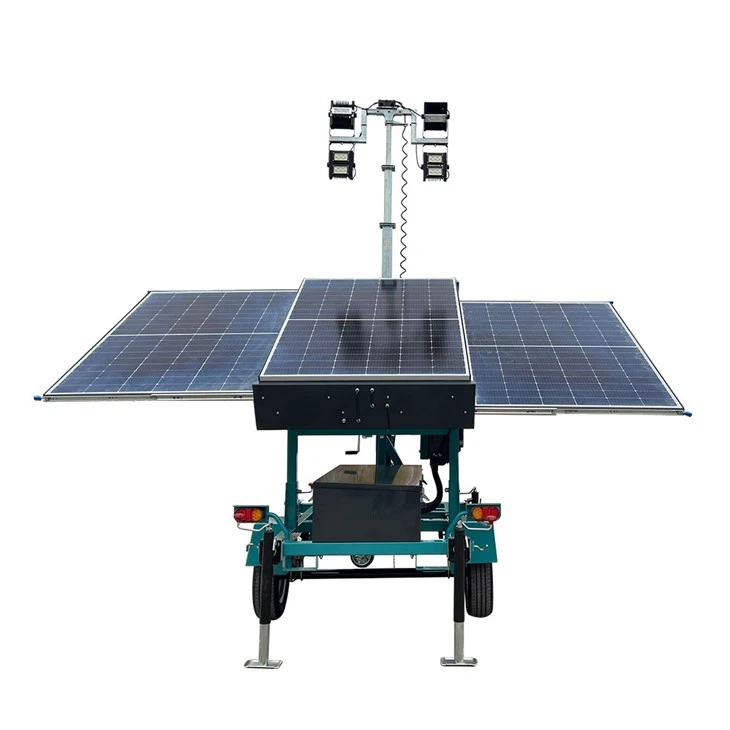 TOUR D'ÉCLAIRAGE À PANNEAUX SOLAIRES RÉTRACTABLES MOBILES VANSE WS-200T