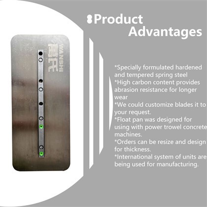 Lame de truelle en béton de finition de lame d'ingénierie de chaussée de taille d'OEM de VANSE pour les truelles de puissance de lame de polissage concrètes